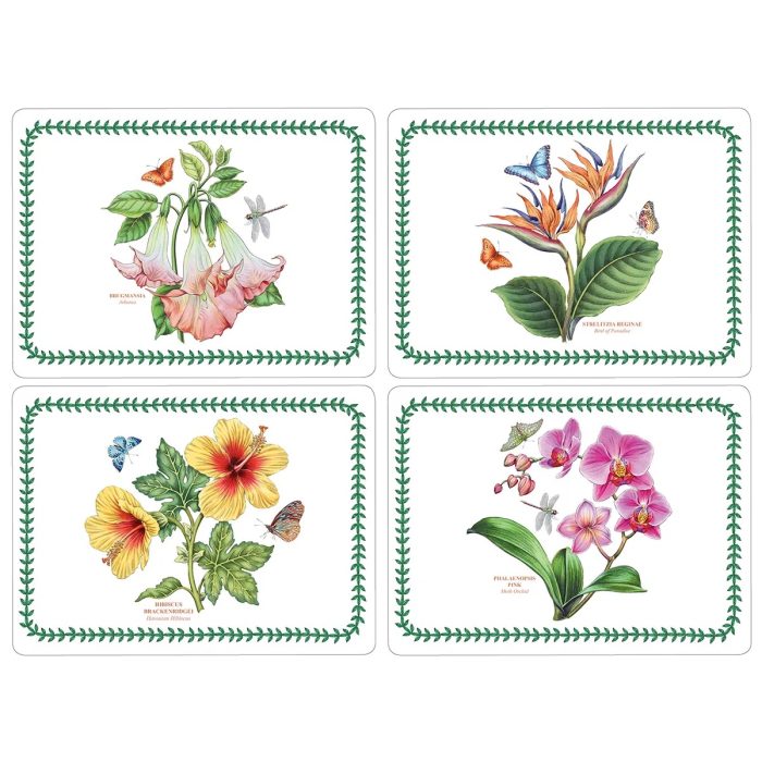 Portmeirion BOTANIC GARDEN Set 4 tovagliette segnaposto exotic