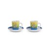 Egan LE CASETTE Set 2 tazze caffè con piattino - blu