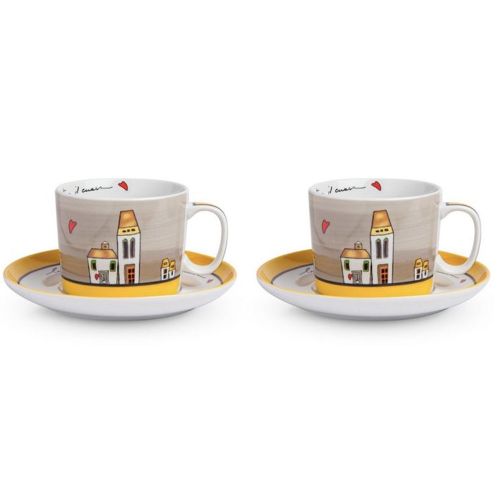 PLC12.1G.jpg Egan LE CASETTE Set 2 tazze colazione con piattino 340ml - giallo