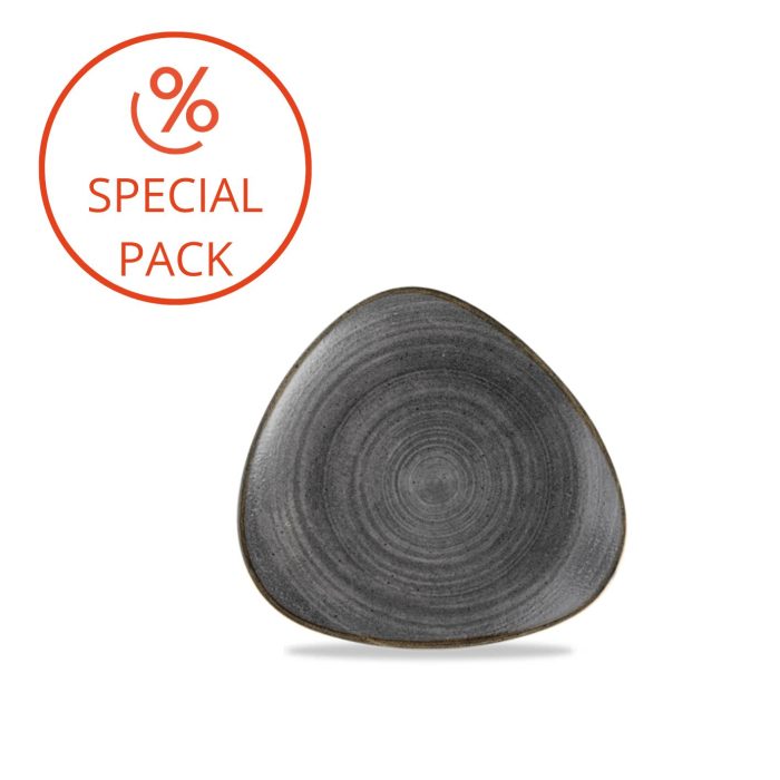 Churchill STONECAST Kit 6 piatti LOTUS 22,9cm - raw black