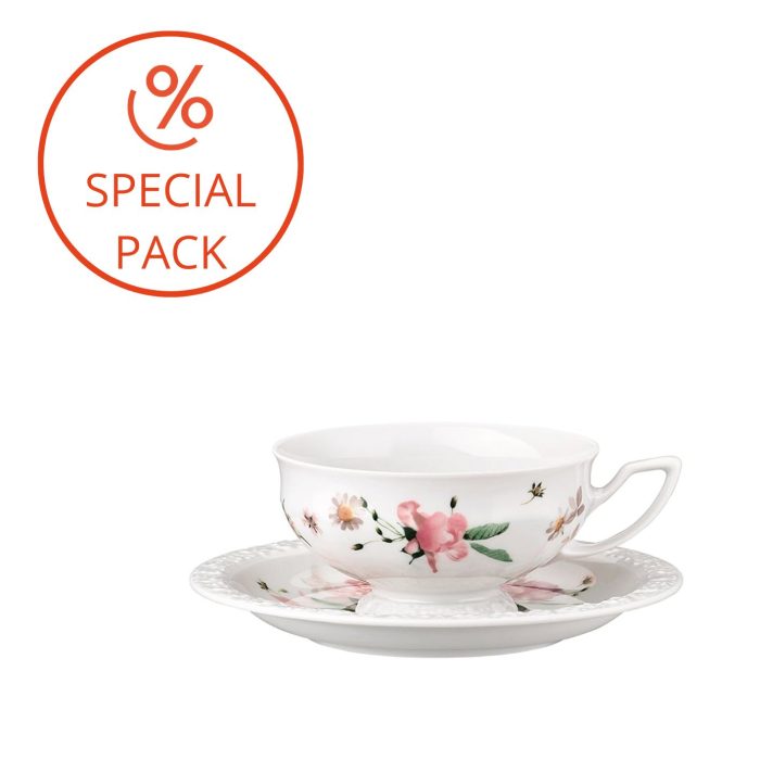 Rosenthal MARIA PINK ROSE Kit the per 6 persone 8 pezzi