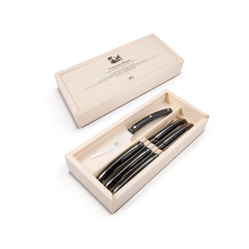 Berti Coltellerie Convivio nuovo nero set 6 coltelli tavola nero