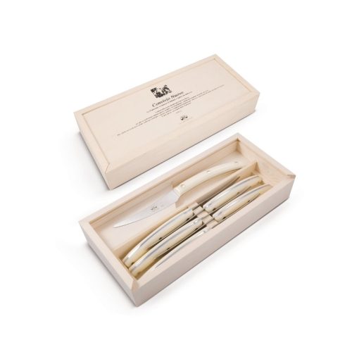 Berti Coltellerie Convivio nuovo bianco set 6 coltelli tavola bianco
