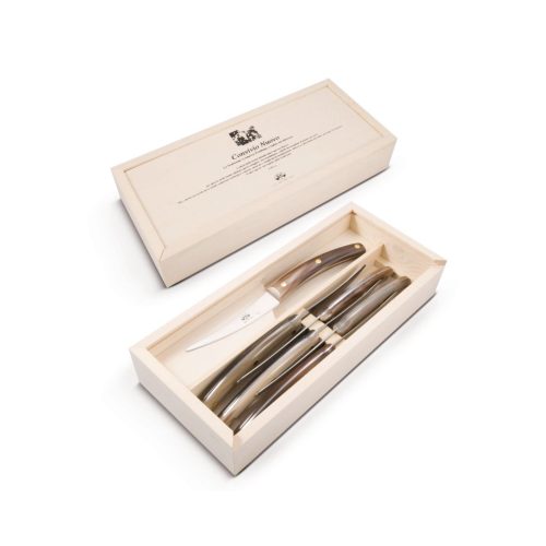 Berti Coltellerie Convivio nuovo corno di bue set 6 coltelli tavola