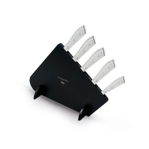 Berti Coltellerie Compendio ghiaccio set 5 coltelli con ceppo nero