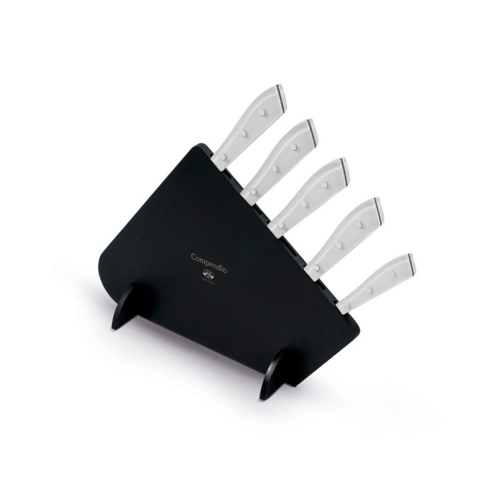 Berti Coltellerie Compendio ghiaccio set 5 coltelli con ceppo nero