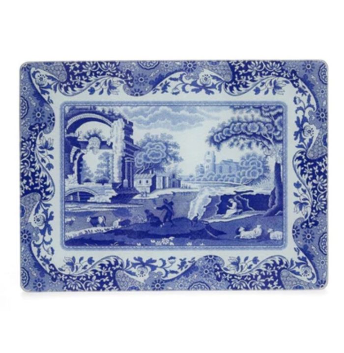 Spode Blue italian tagliere vetro 30x40