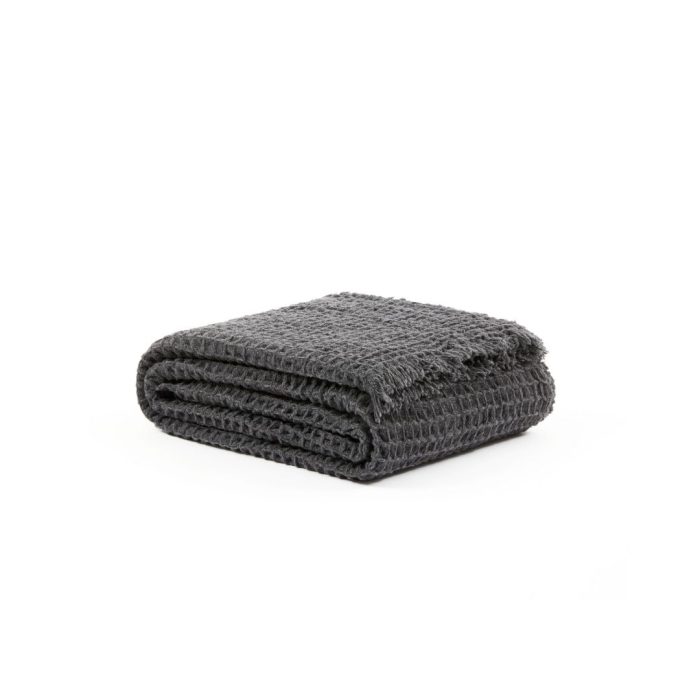 Lanerossi GUBBIO Plaid in lana 130x180cm - antracite antracite