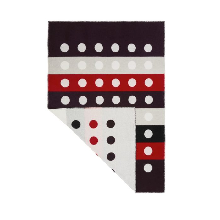 Lanerossi TRIENNALE Plaid 100% extrafine merino 140x200cm - bordeaux bordeaux