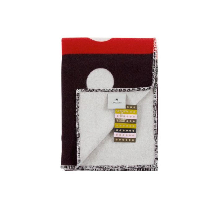 Lanerossi TRIENNALE Plaid 100% extrafine merino 140x200cm - bordeaux bordeaux