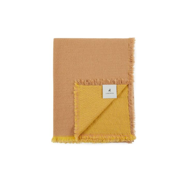 Lanerossi Zebio Plaid 100% lana extrafine merino giallo