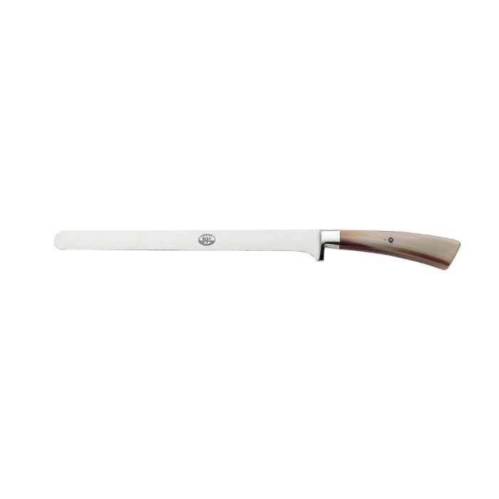 Berti Coltellerie Plenum cornotech coltello prosciutto con ceppo insieme