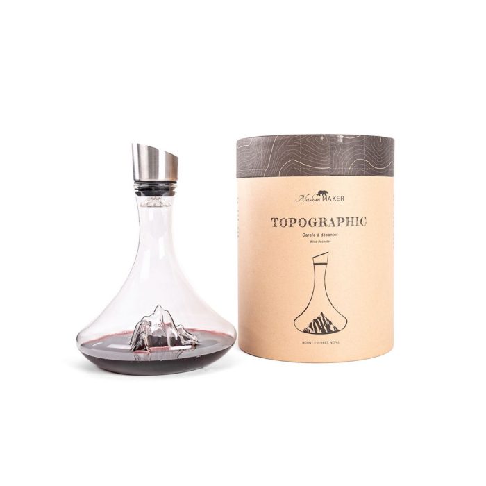 Alaskan  TOPOGRAPHIC Decanter Everest