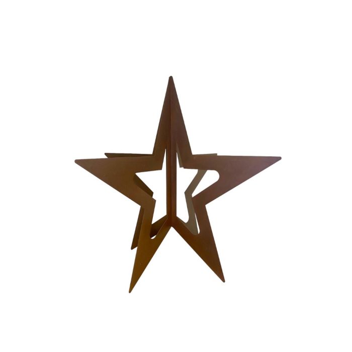 Alphabet Design Stella ad incastro h.30 cm corten