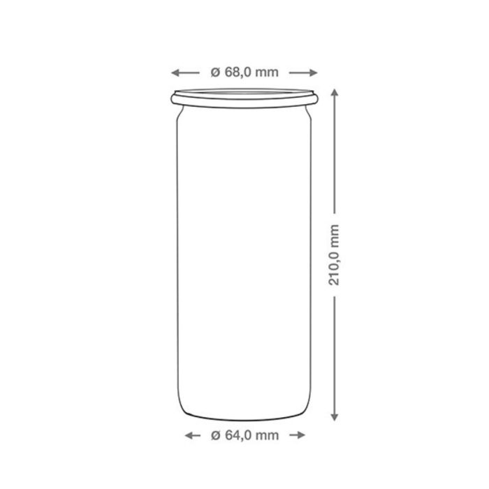 Weck #905 vasetto 80ø 600ml trasparente