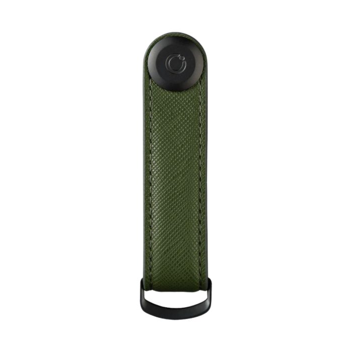 Orbitkey Leather saffiano portachiavi olive / black