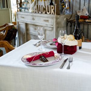 lino-freddo-3.jpg Tessuti Di Toscana Tovaglia Certaldo bicolore rosa/lavanda 150x180cm