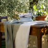 Tessuti Di Toscana Tovaglia Vinci bicolore crema/oliva 150x150cm