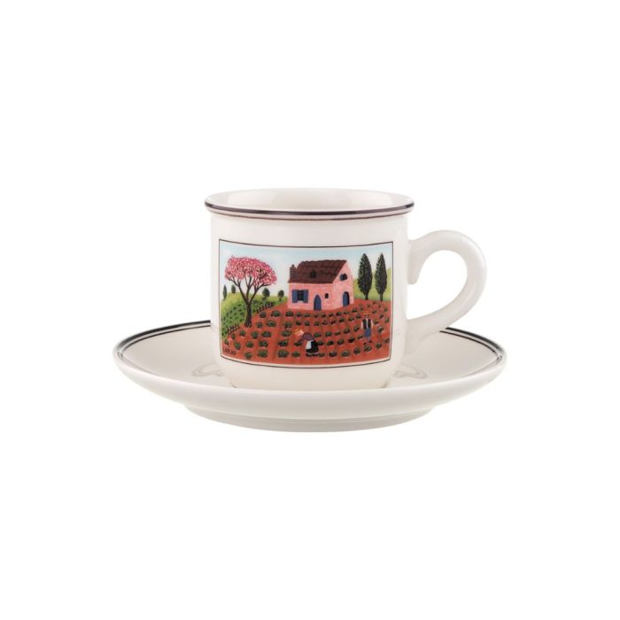 Villeroy & Boch DESIGN NAIF Tazza caffè con piattino - variopinto