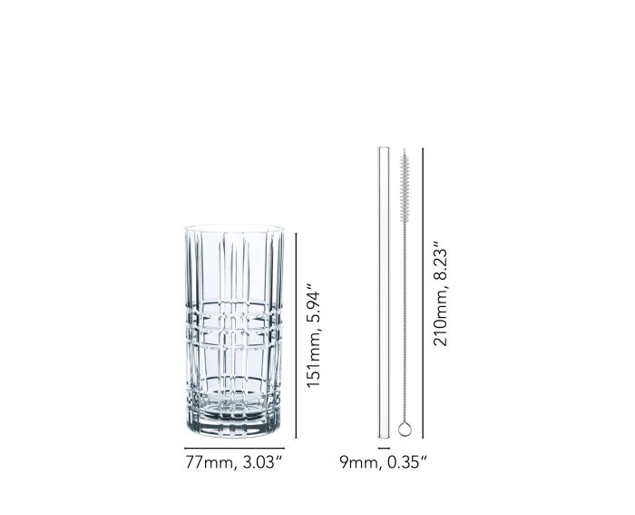 Riedel Tastes good longdrink set 4 bicchieri con 4 cannucce