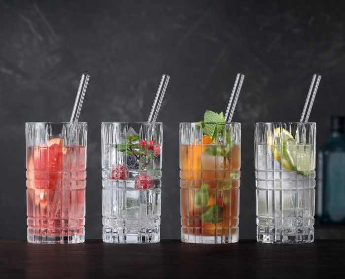 Riedel Tastes good longdrink set 4 bicchieri con 4 cannucce