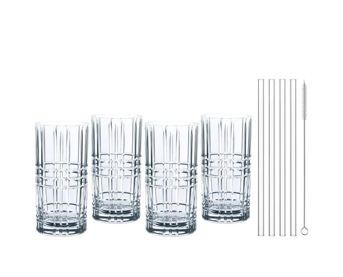 Riedel Tastes good longdrink set 4 bicchieri con 4 cannucce