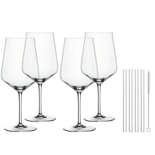 Riedel Tastes good spritz set 4 bicchieri con 4 cannucce