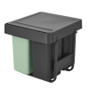 Brabantia SORT&GO Pattumiera da incasso 10+10+20L - dark grey&jade green