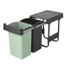 Brabantia SORT&GO Pattumiera da incasso 2x15L - dark grey&jade green