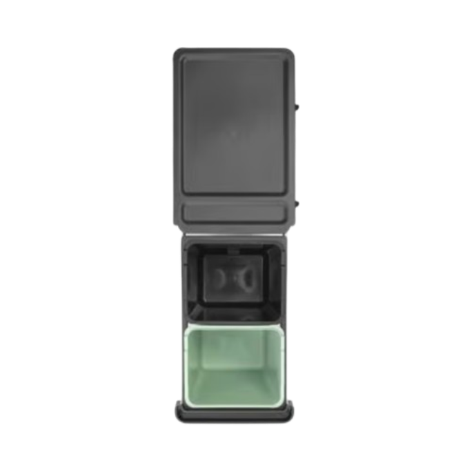 Brabantia SORT&GO Pattumiera da incasso 2x15L - dark grey&jade green