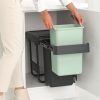 Brabantia SORT&GO Pattumiera da incasso 2x15L - dark grey&jade green