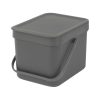 Brabantia SORT&GO Pattumiera 6L - dark grey