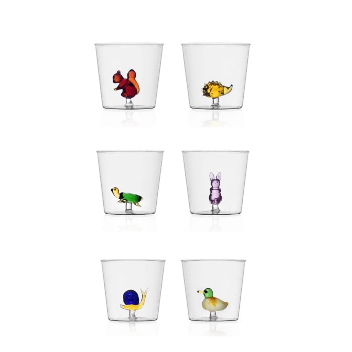 09352371S-ANIMAL-FARM-set-6-tumbler-assorted.jpg Ichendorf ANIMAL FARM Set 6 pz tumbler assortiti