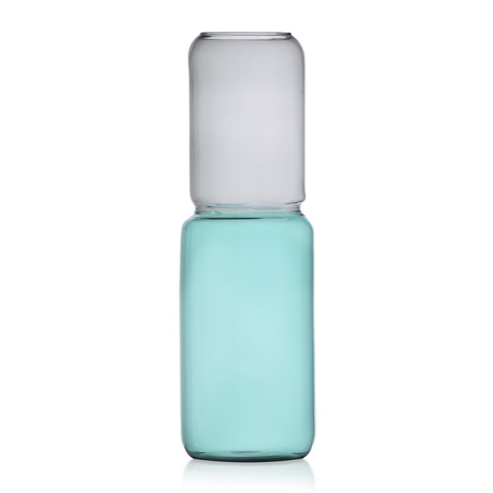 6400-10-09366098-REVOLVE-Vase-35-cm-Smoke-Petrolblue.jpeg Ichendorf REVOLVE Vaso grigio/petrolio 35cm