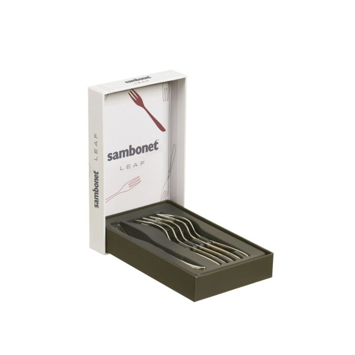 Sambonet LEAF Set 6 forchettine dolce inox finitura lucida