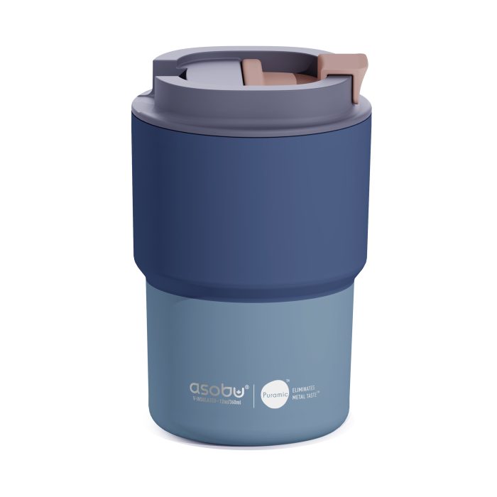 Asobu Pastel Ceramic COFFEE EXPRESS Travel mug pastel blue