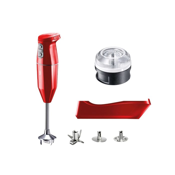 Bamix CORDLESS PLUS + processor - rosso