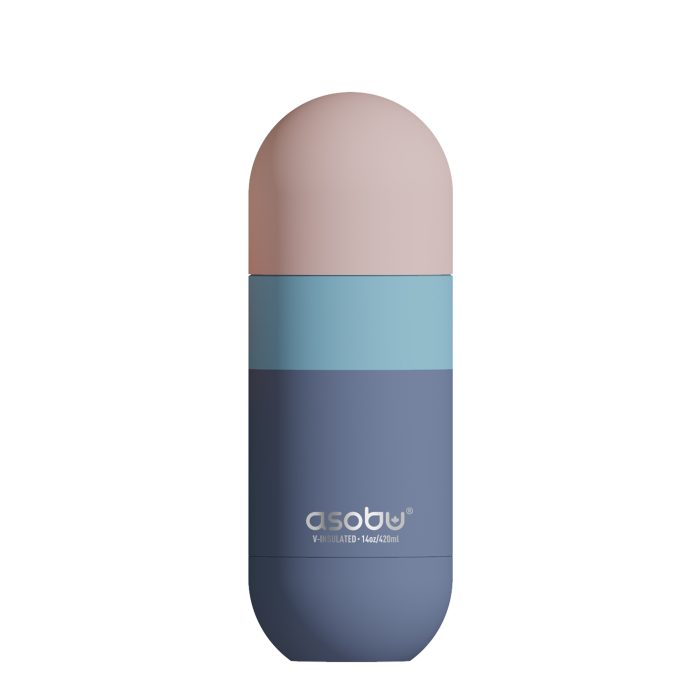 Asobu Pastel Ceramic ORB Capsule Puramic bottiglia termica interno ceramica pastel blue