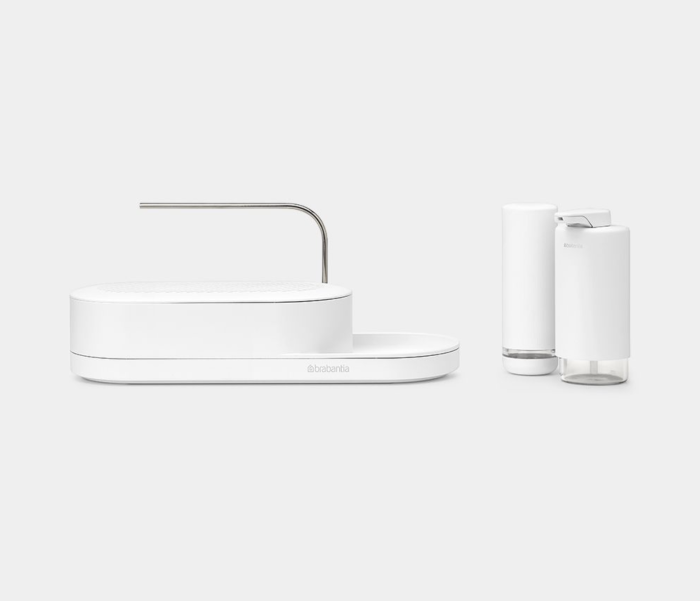 Brabantia SINKSTYLE Organizzatore lavello, set 3 - mineral fresh white