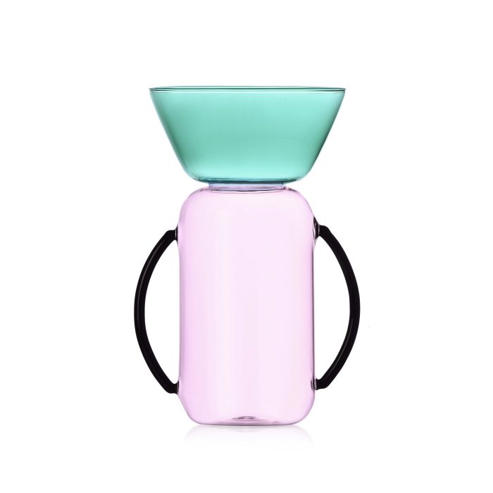 Ichendorf GELÉE Vaso medio 25cm rosa/petrolio