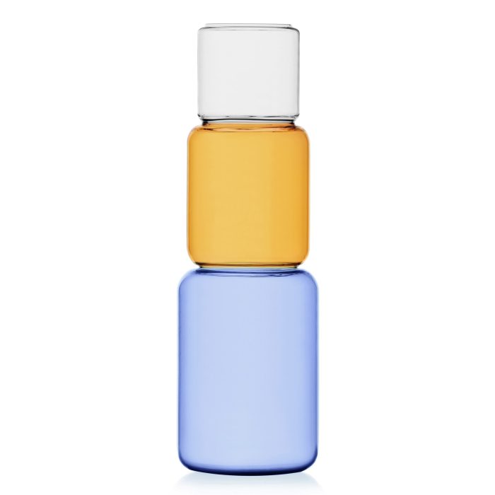 Ichendorf REVOLVE Vaso blu/ambra/trasparente 35cm