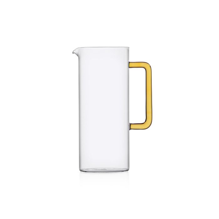 Ichendorf TUBE Brocca trasparente con manico giallo 120cl