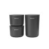 Brabantia RENEW Set 3 contenitori da bagno - dark grey