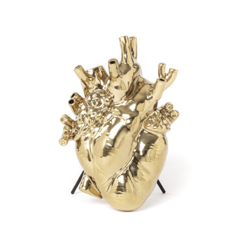Seletti Oggetti LOVE IN BLOOM-GOLD vaso in porcellana - dorato