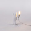 Seletti Luci MOUSE LAMP STEP IN PIEDI lampada in resina h.14,5cm - bianco