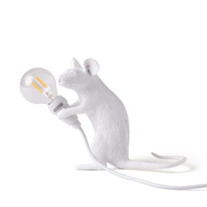 Seletti Luci MONKEY LAMP lampada in resina con corda - bianco