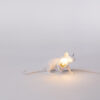 Seletti Luci MOUSE LAMP LOP STESO lampada in resina - bianco