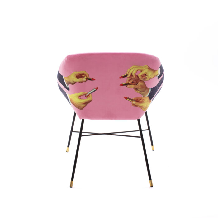 Seletti TOILETPAPER LIPSTICKS PINK sedia imbottita  - rosa/multicolore