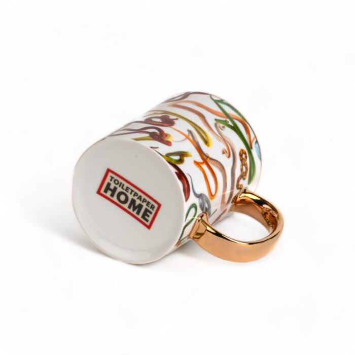 Seletti TOILETPAPER SNAKES tazza mug in porcellana h.10cm - bianco/multicolore