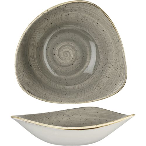 Churchill STONECAST Piatto fondo triangolare - grey